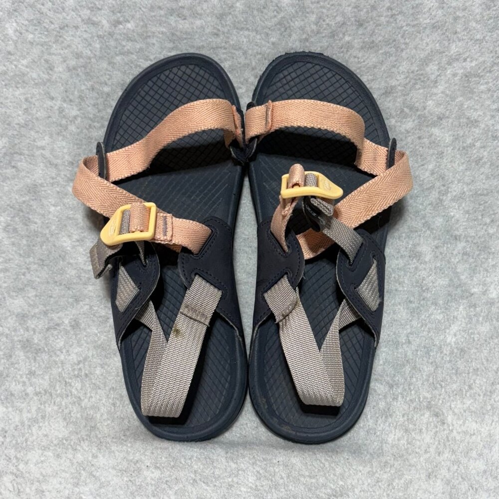 Chaco Womens Size 6 Sport Sandals Adjustable Straps Navy Peach